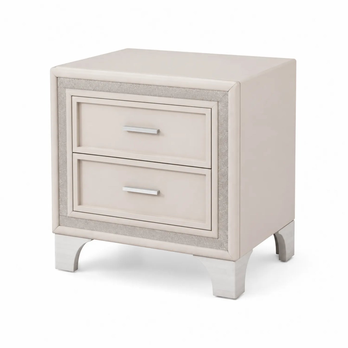 Table de chevet en bois MDF avec tiroirs Beige