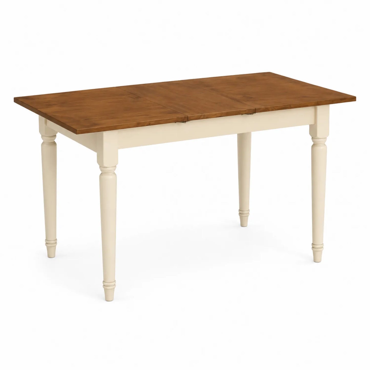 Table à manger en bois chêne et blanc 150x90x76 cm